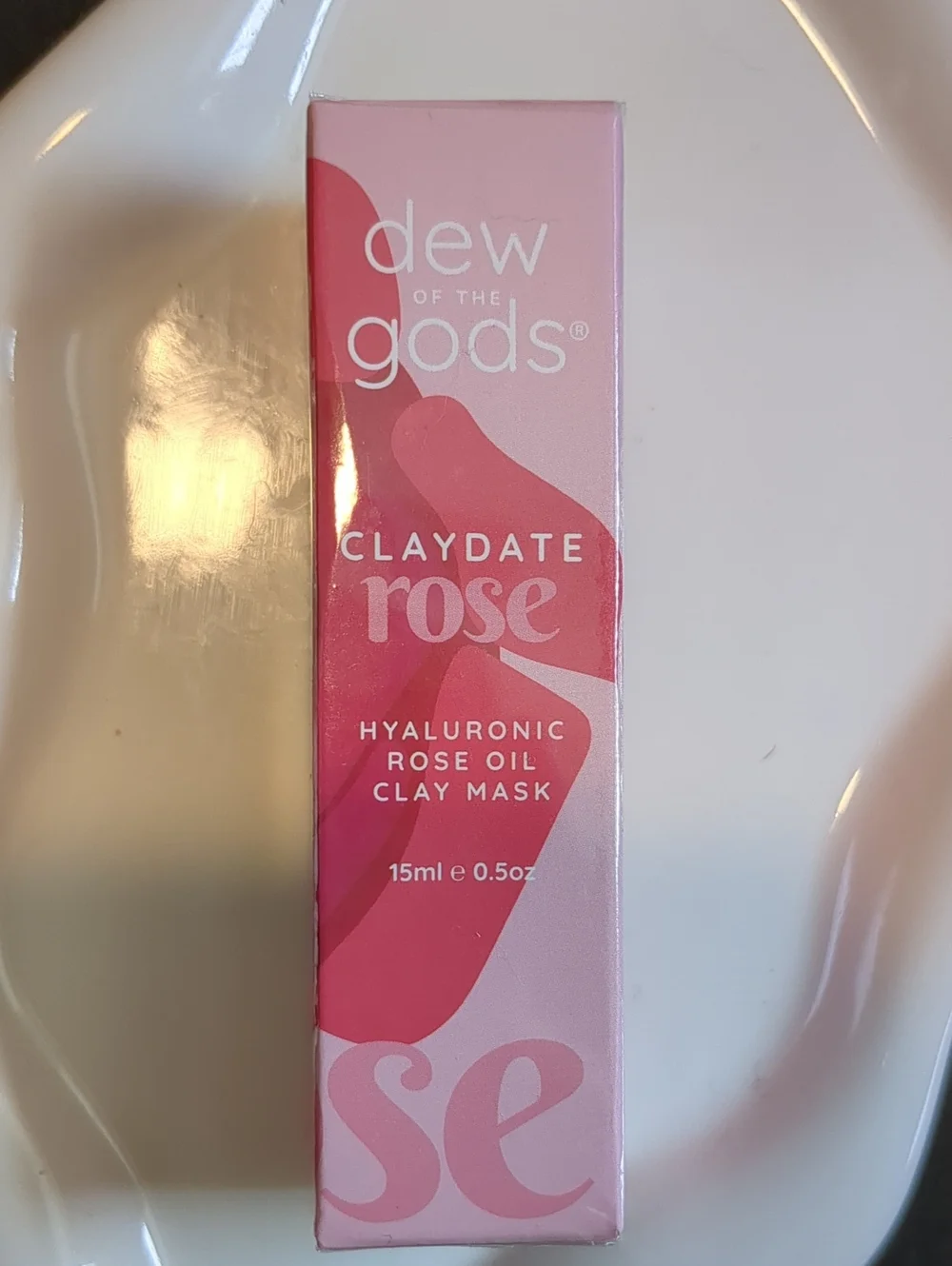 Dew of the Gods Claydate Rose Hyaluronic Rose Oil Clay Mask - Pink